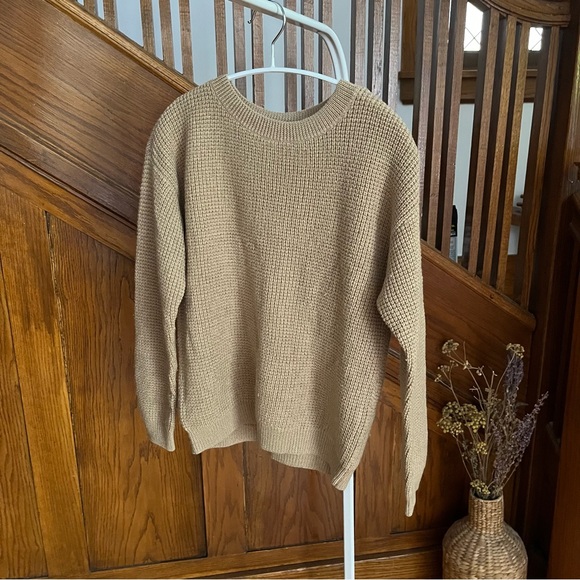 Aritzia Wilfred Free Isabelli Sweater in Camel size 2XS 100% merino wool - Picture 5 of 15